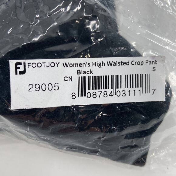FootJoy Women's Black Side Pockets High Waisted Crop Pant Size S - Picture 5 of 9